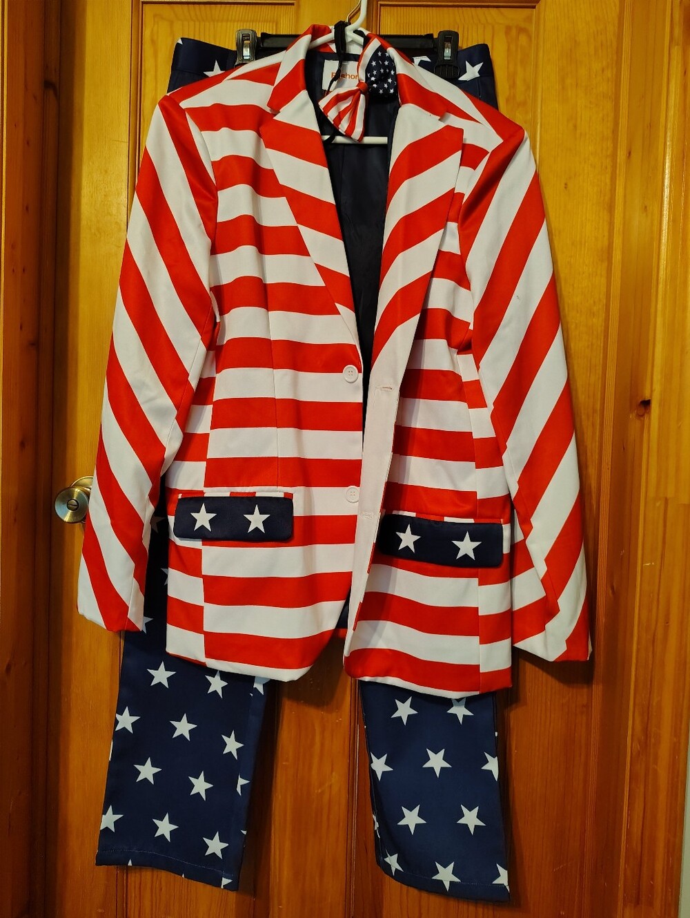 Men's American Flag Blazer & Pants Set - Red, White & Blue